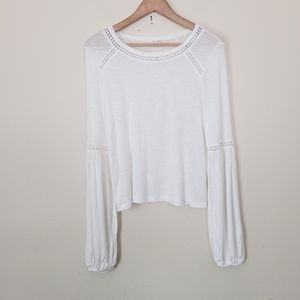 NWOT En creme boho long sleeve top S